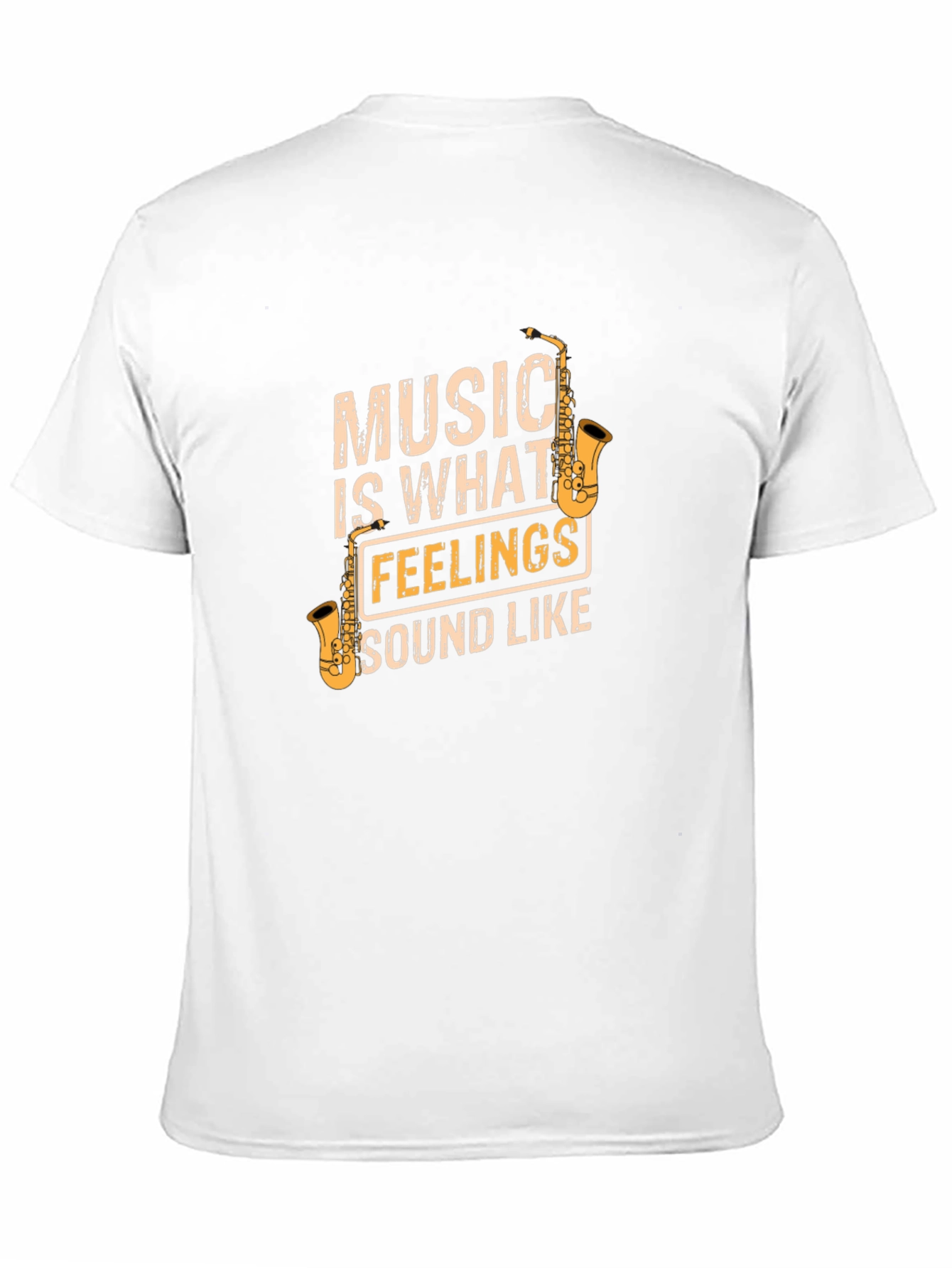 Music is What Feelings Sound Like Black T-Shirt