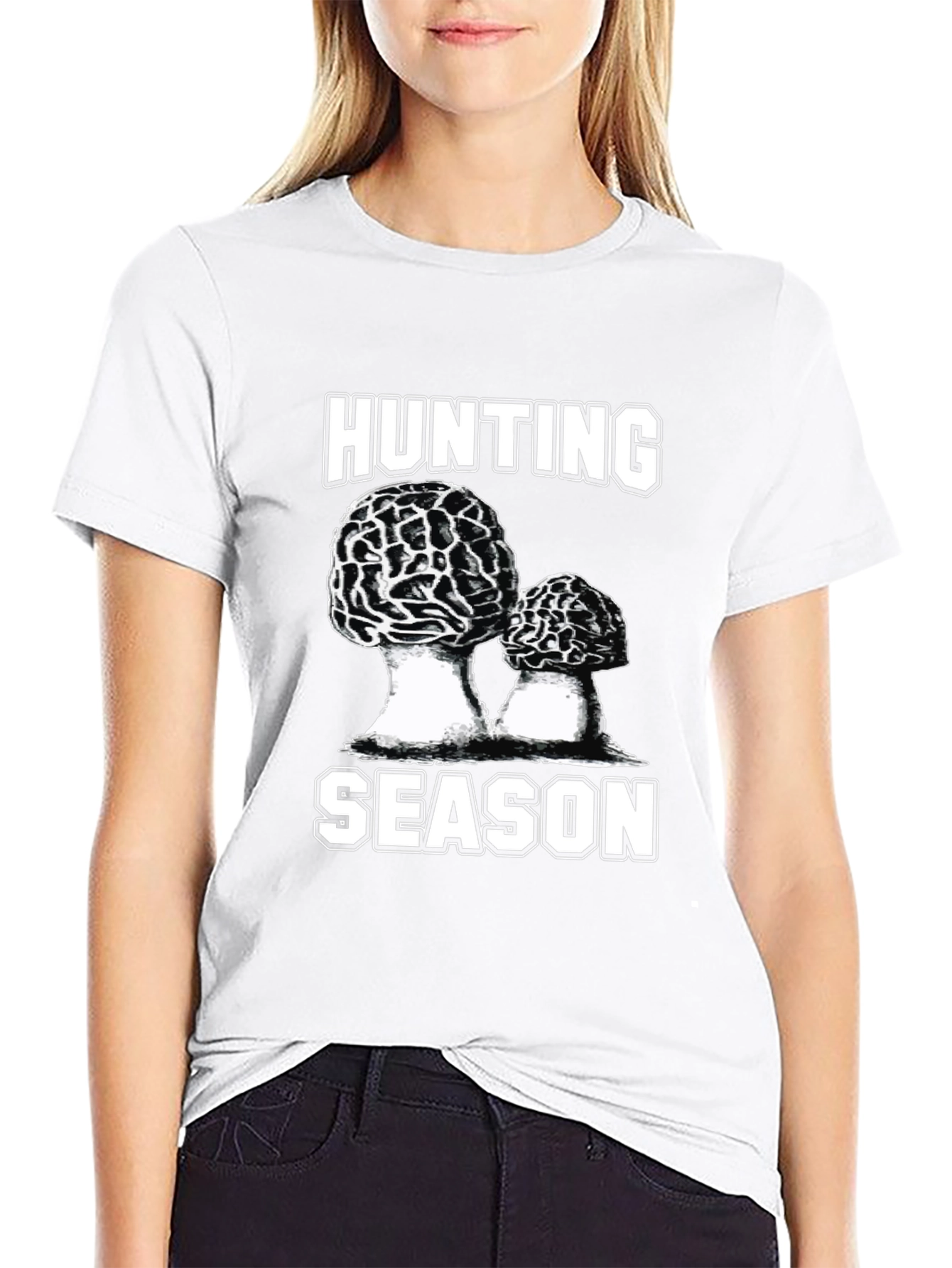 Hunting Season Morel Mushroom Graphic T-Shirt