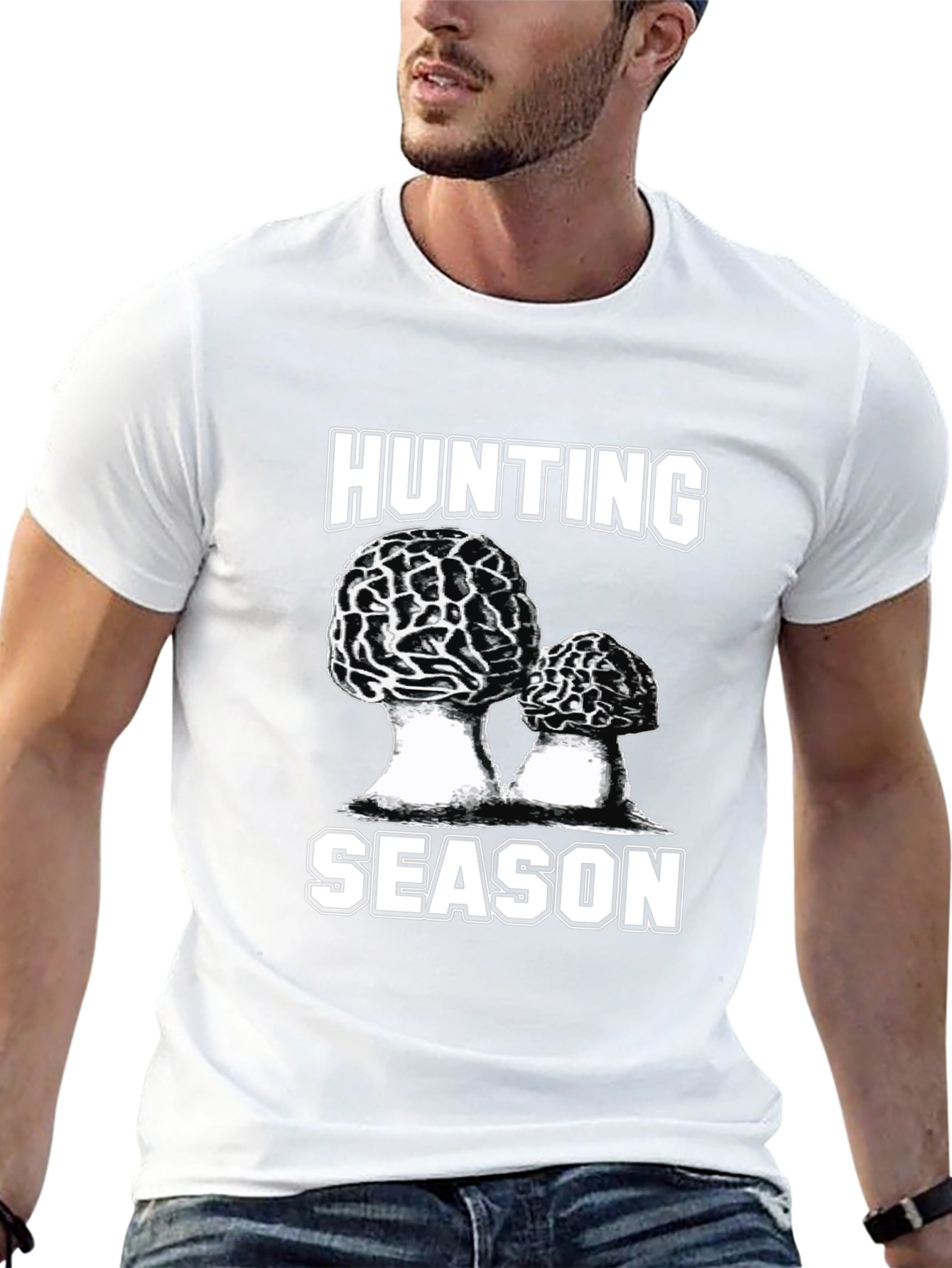 Hunting Season Morel Mushroom Graphic T-Shirt