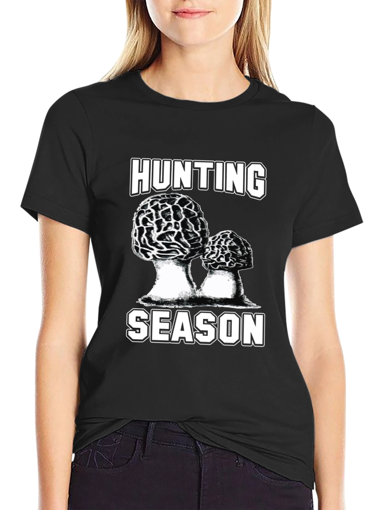 Hunting Season Morel Mushroom Graphic T-Shirt