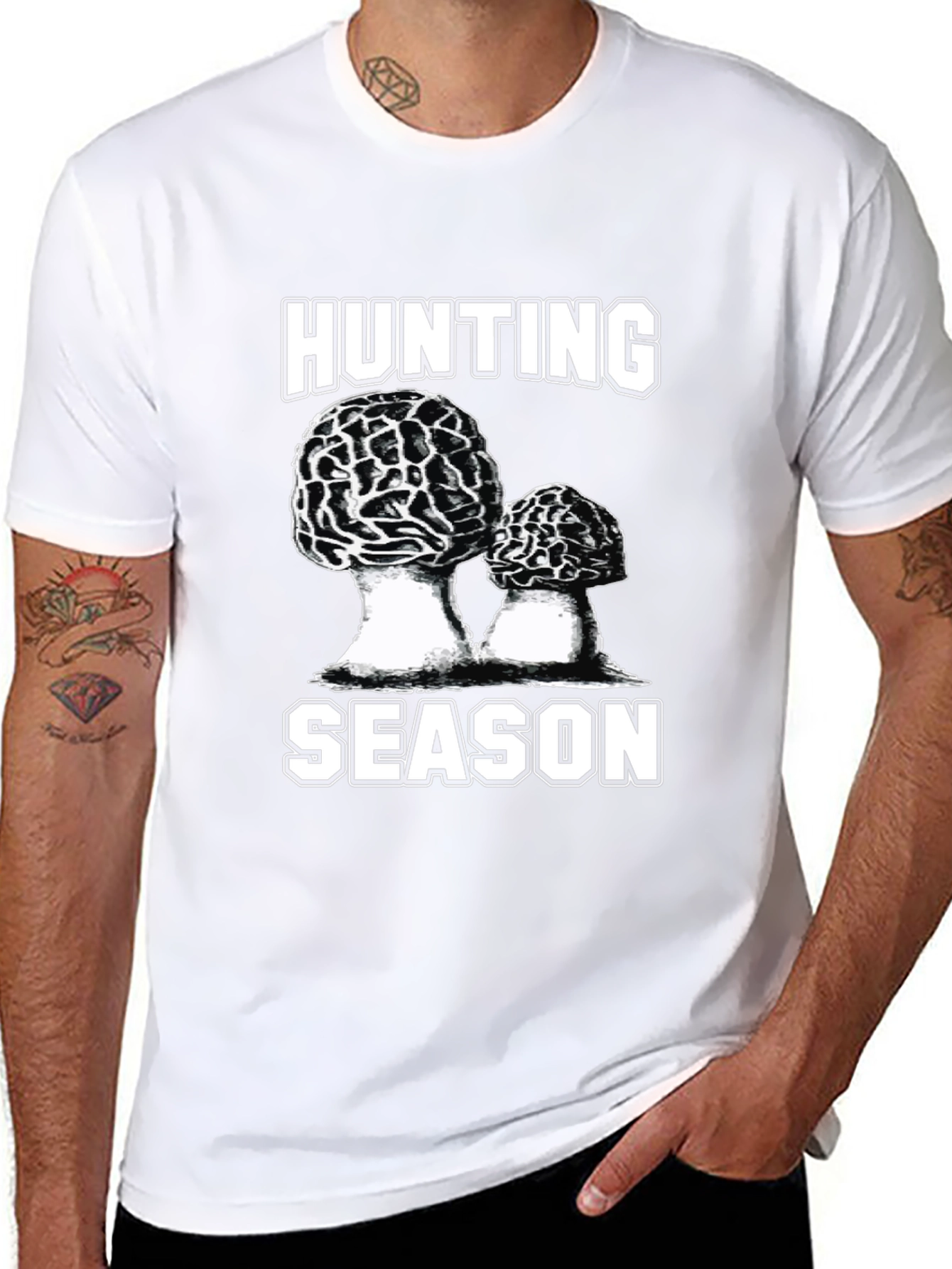 Hunting Season Morel Mushroom Graphic T-Shirt