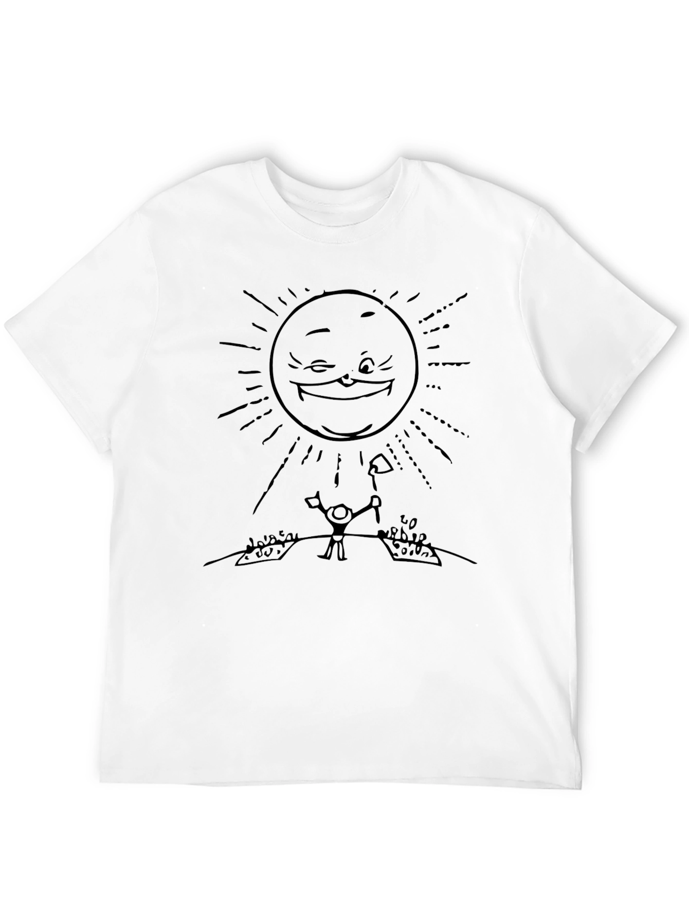 Funny Sun Gardener Black T-Shirt
