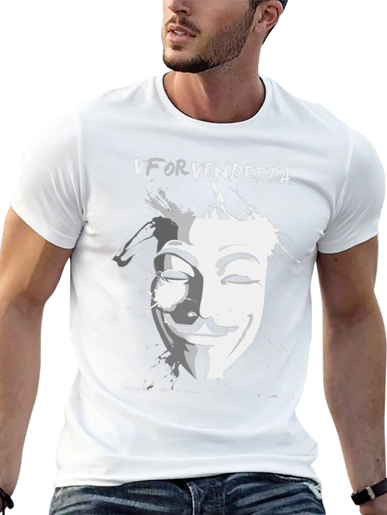 V for Vendetta Graphic Tee - Black