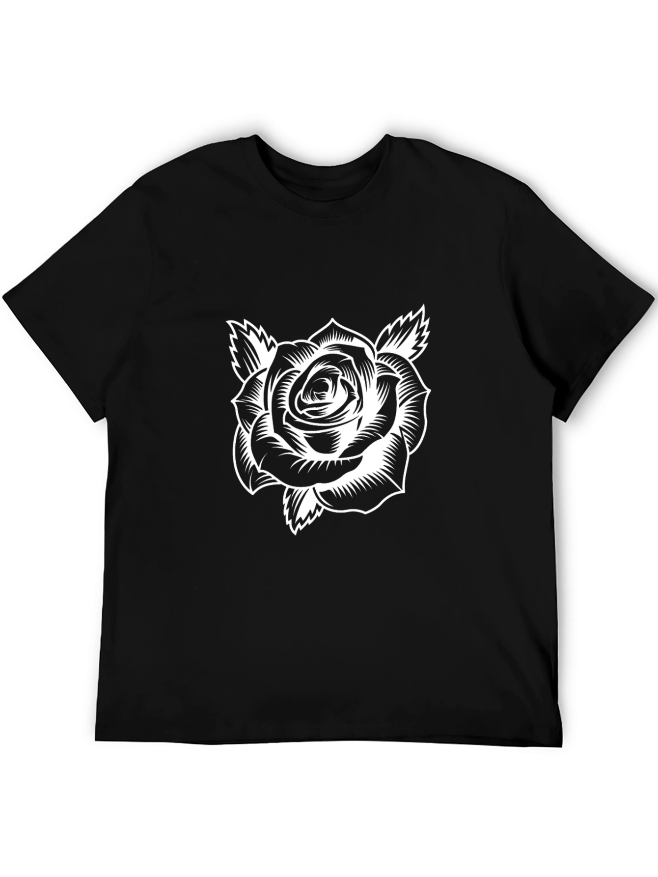 Black Rose Graphic Tee - Stylish Comfort