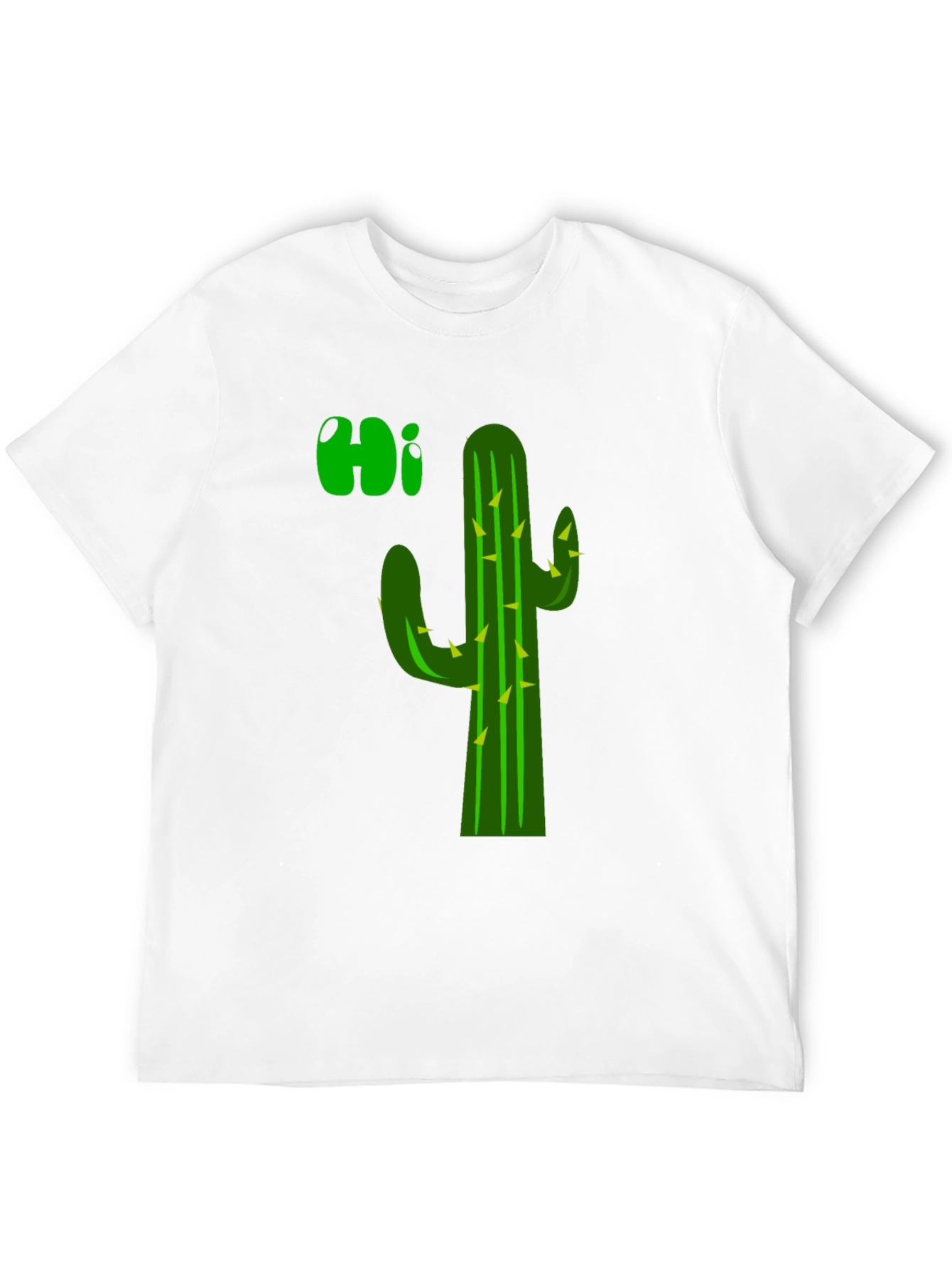 Cactus Hi T-Shirt - Black Graphic Tee