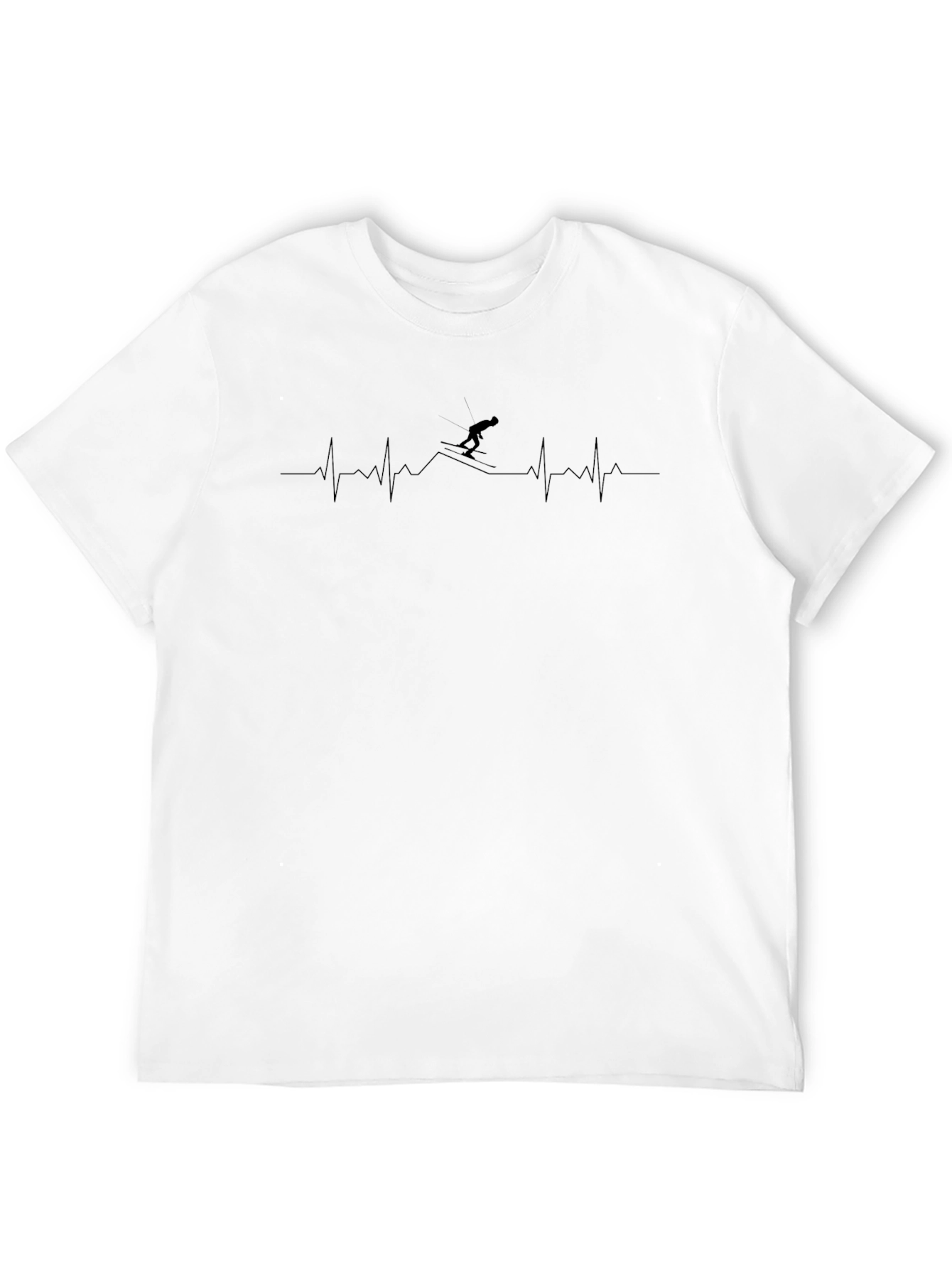 Ski Heartbeat T-Shirt - Unique Design Comfortable Fit