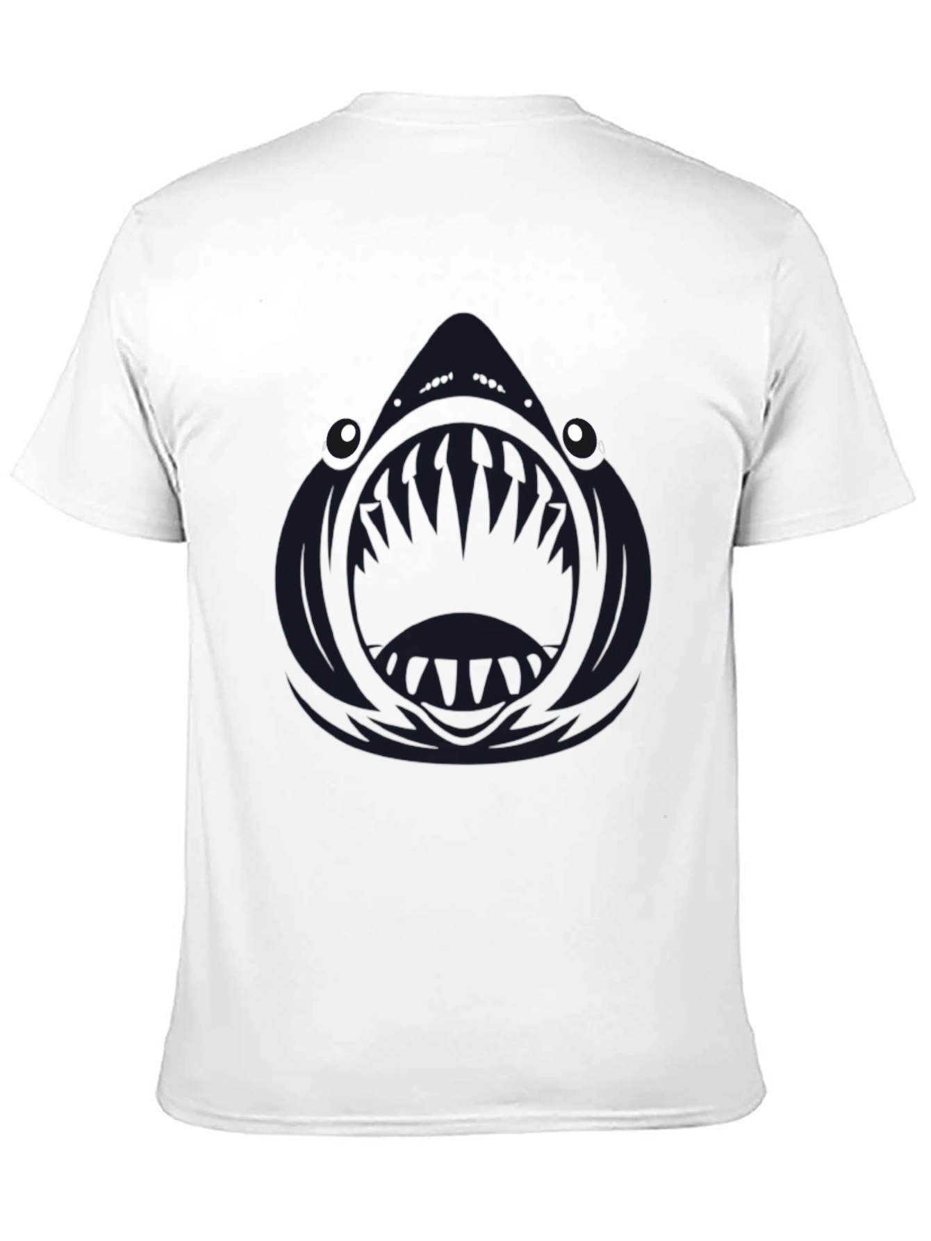 Mens Black Angler Fish Graphic T-Shirt