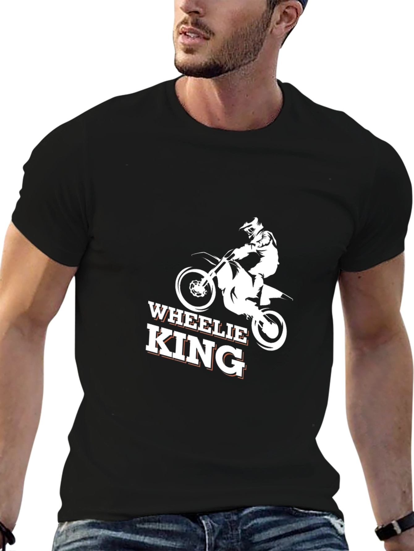 Wheelie King Black Graphic Tee