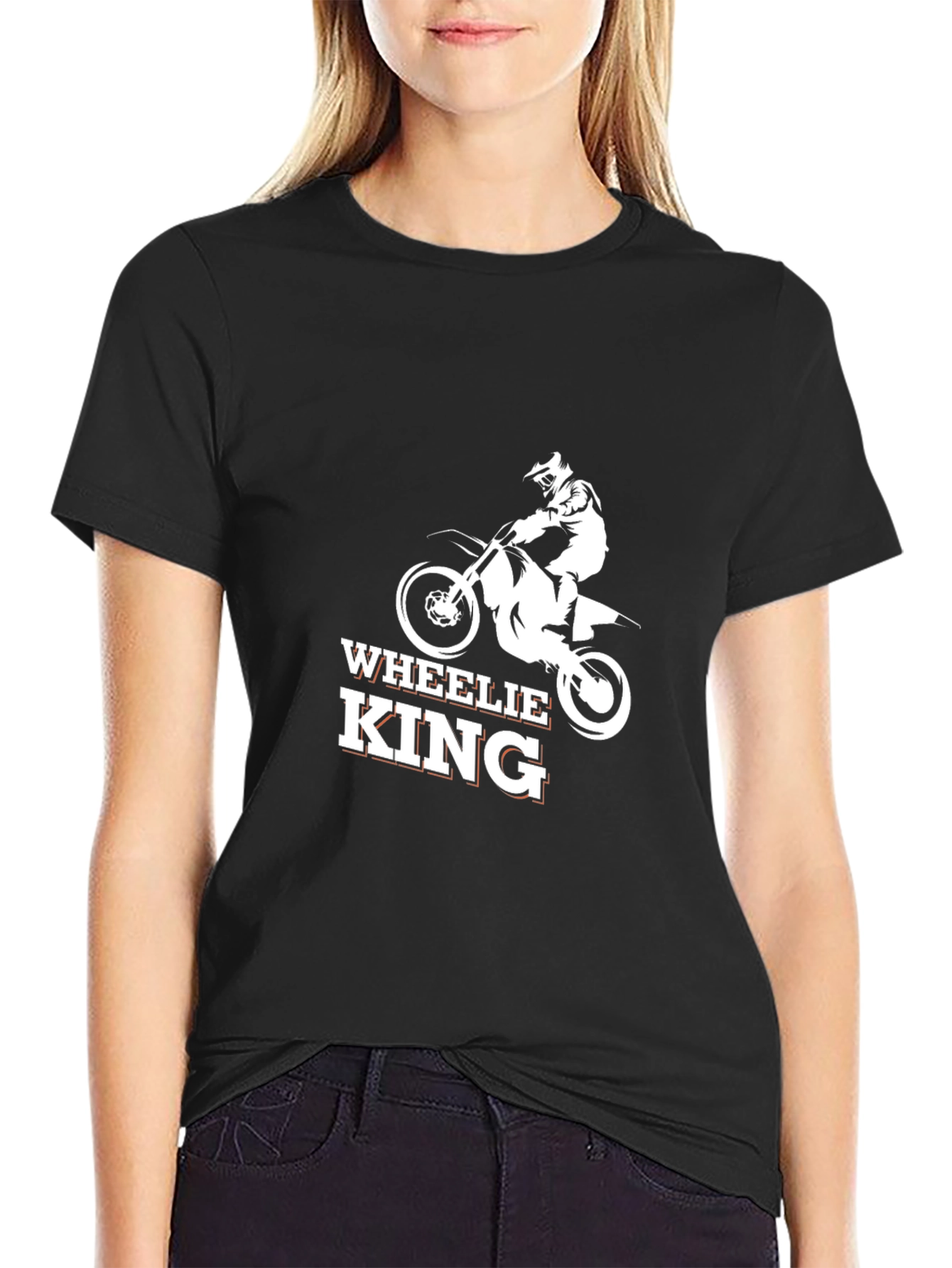Wheelie King Black Graphic Tee