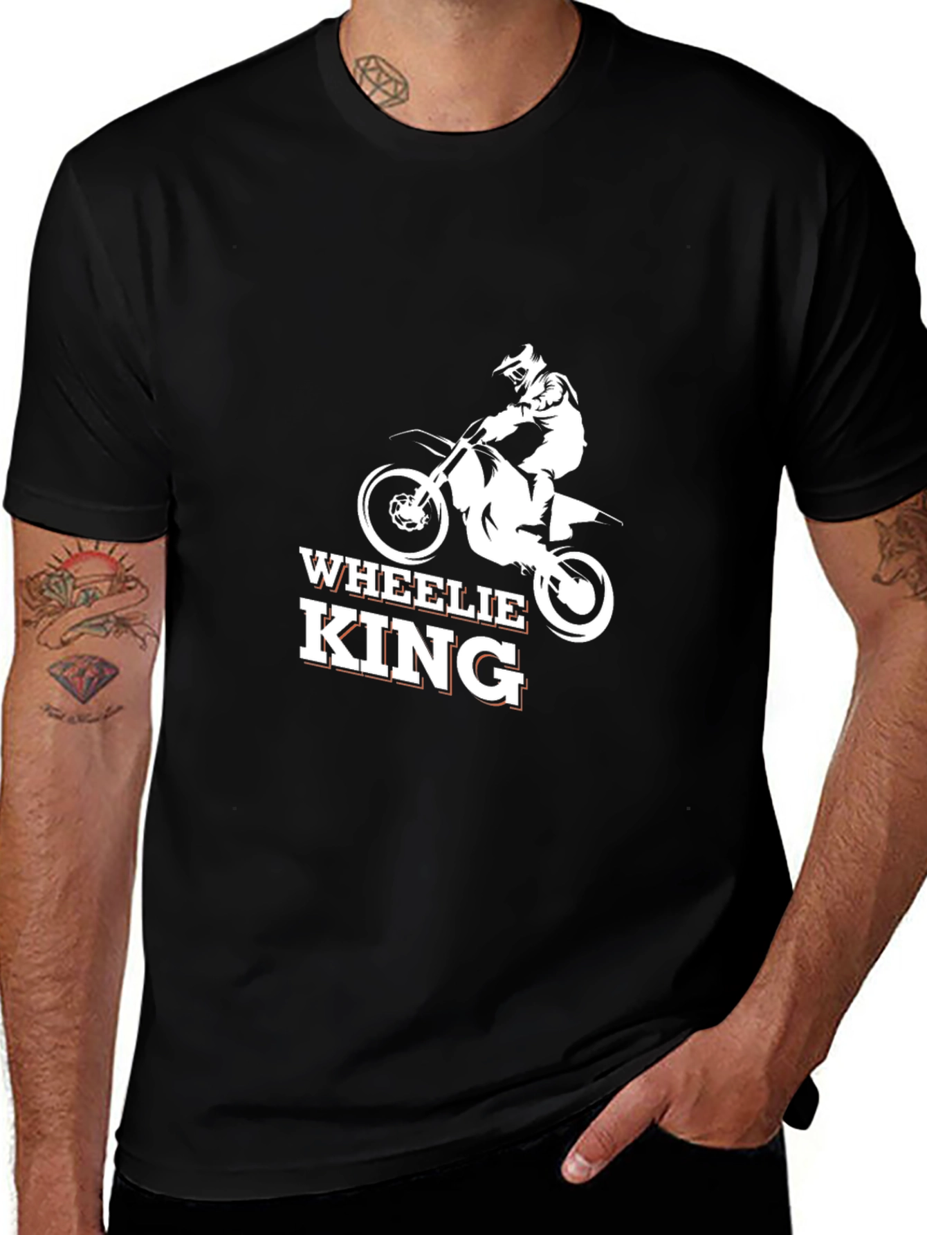 Wheelie King Black Graphic Tee