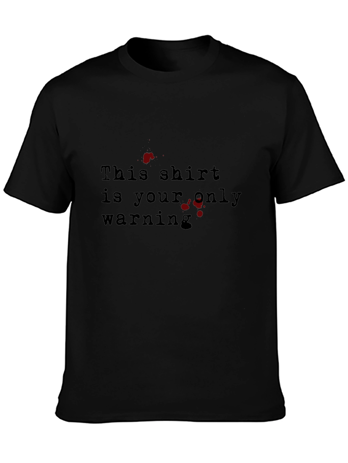 Warning Graphic T-Shirt - Mens Fashion