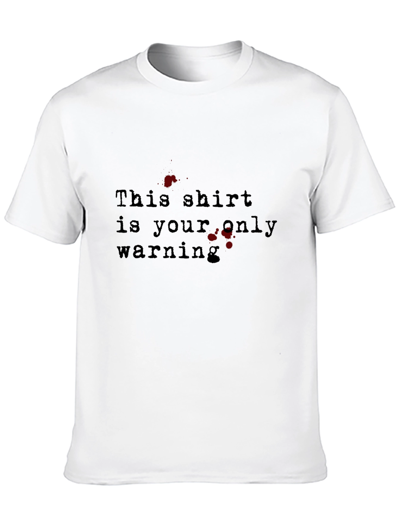 Warning Graphic T-Shirt - Mens Fashion