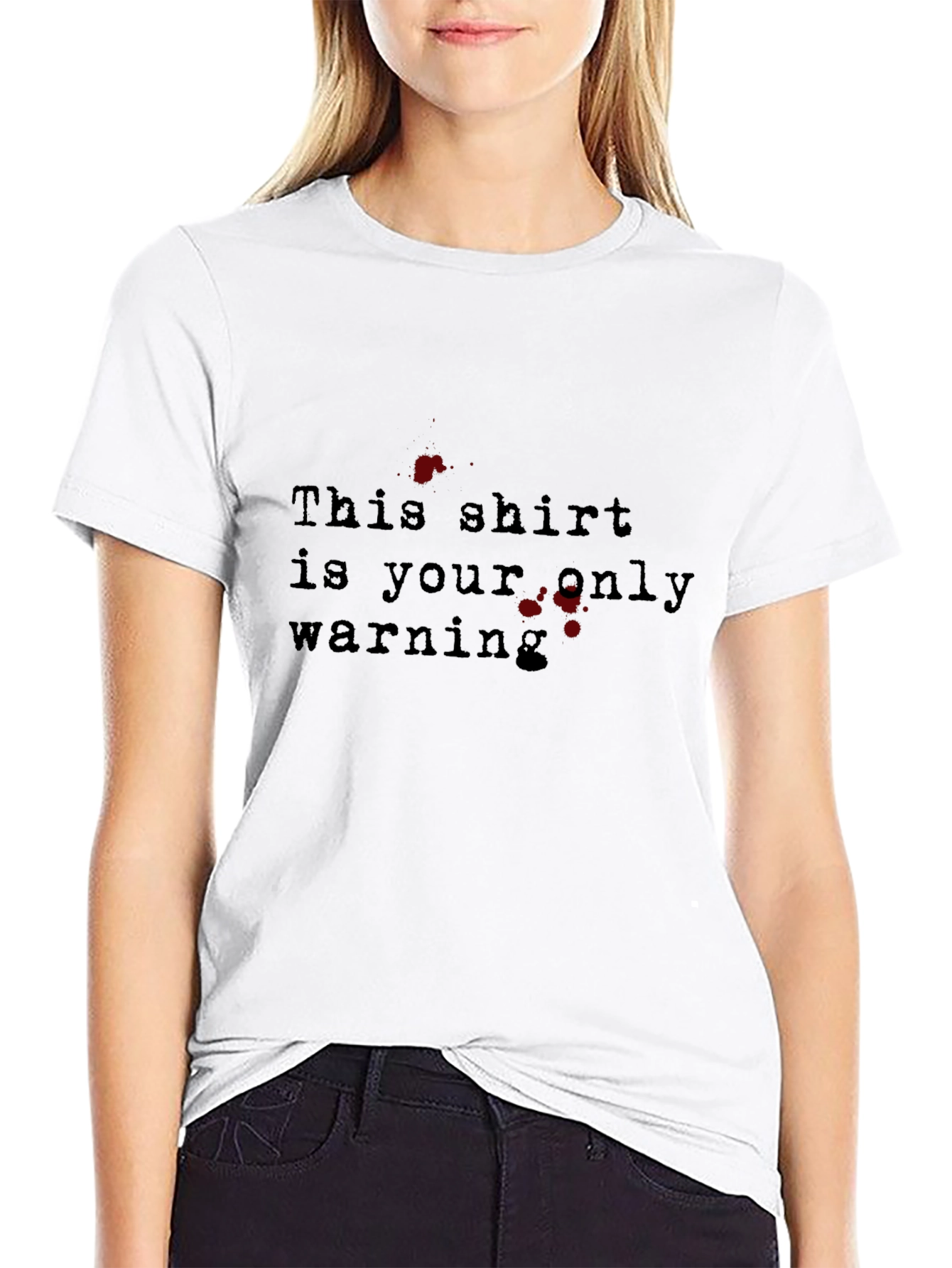 Warning Graphic T-Shirt - Mens Fashion