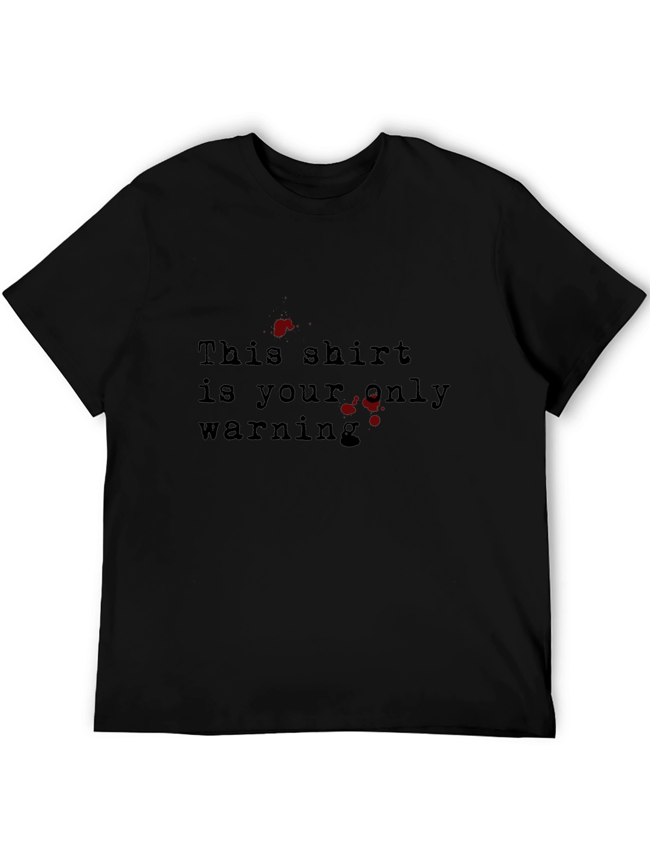 Warning Graphic T-Shirt - Mens Fashion