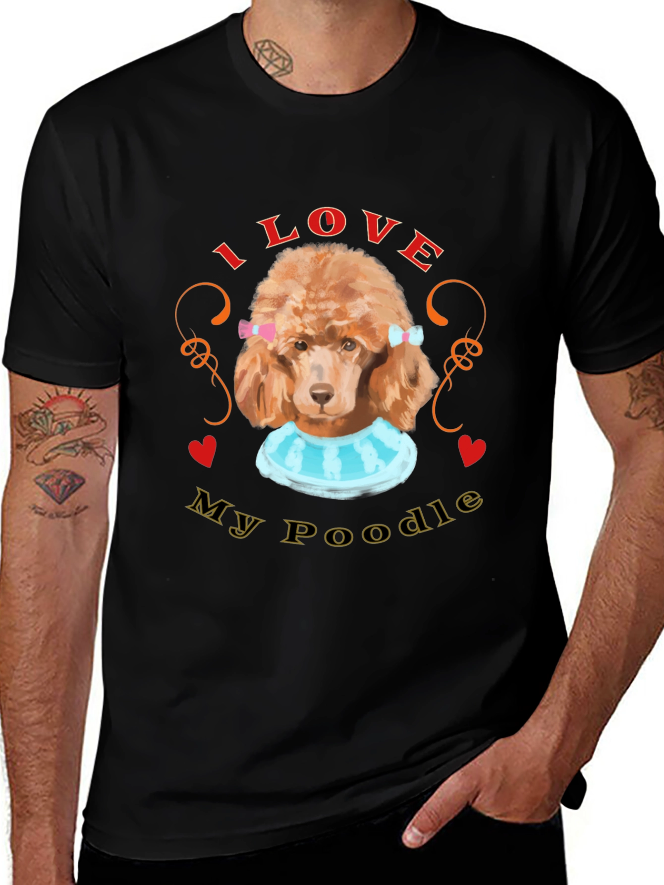 I Love My Poodle T-Shirt Dog Lover Tee
