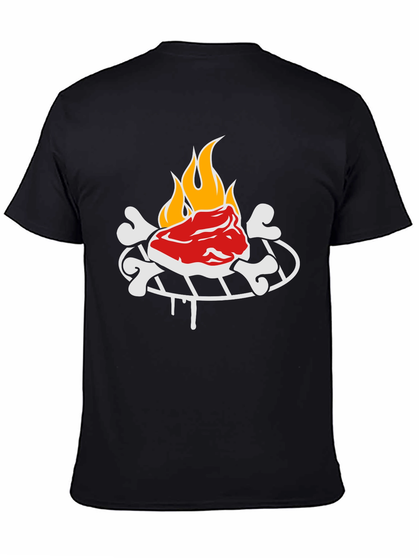 Funny Grilling Graphic Tee - Steak & Bones Design