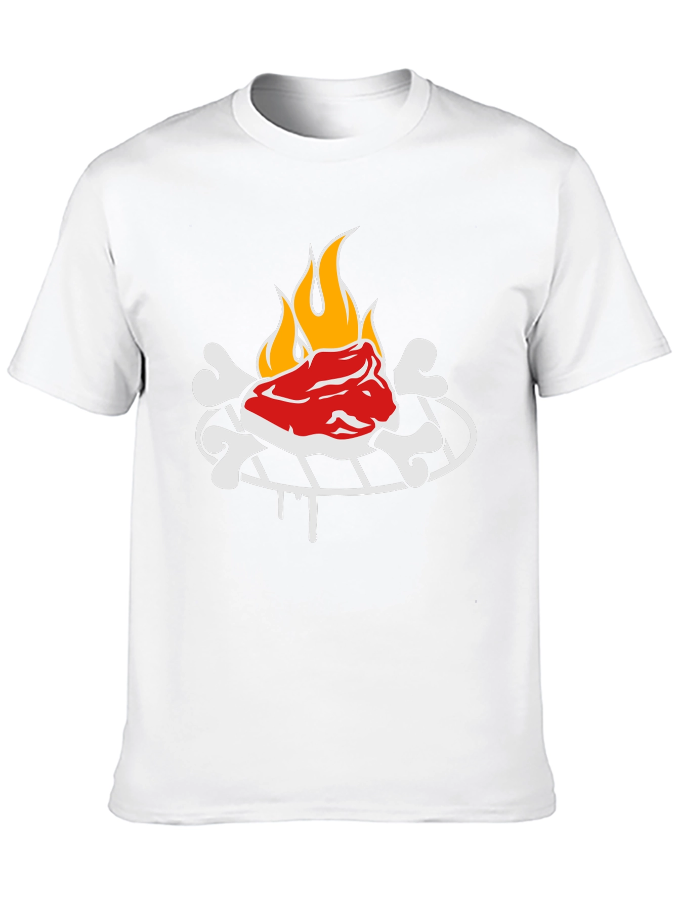 Funny Grilling Graphic Tee - Steak & Bones Design