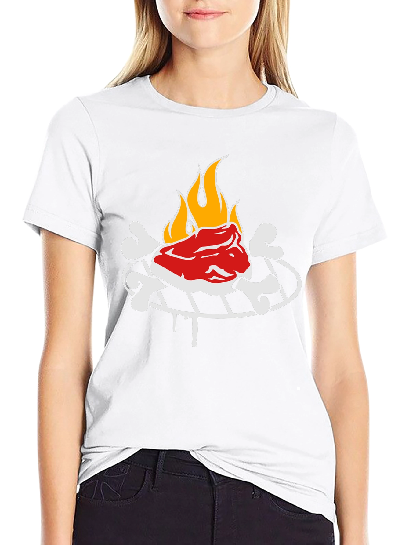 Funny Grilling Graphic Tee - Steak & Bones Design