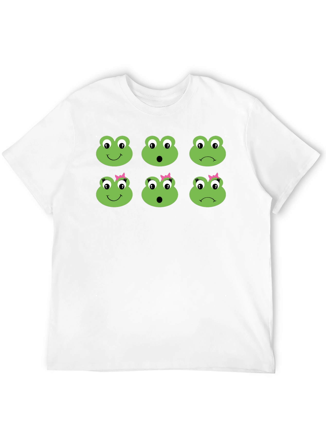 Frog Emotion Face T-Shirt - Unique Expression Tee