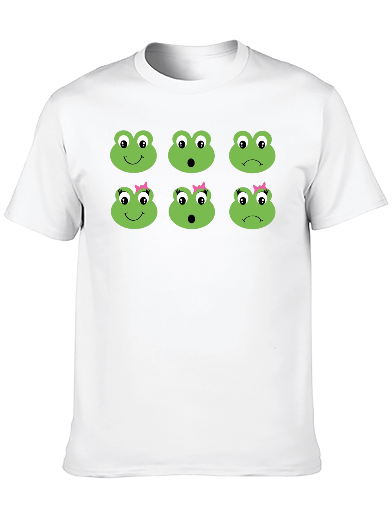 Frog Emotion Face T-Shirt - Unique Expression Tee