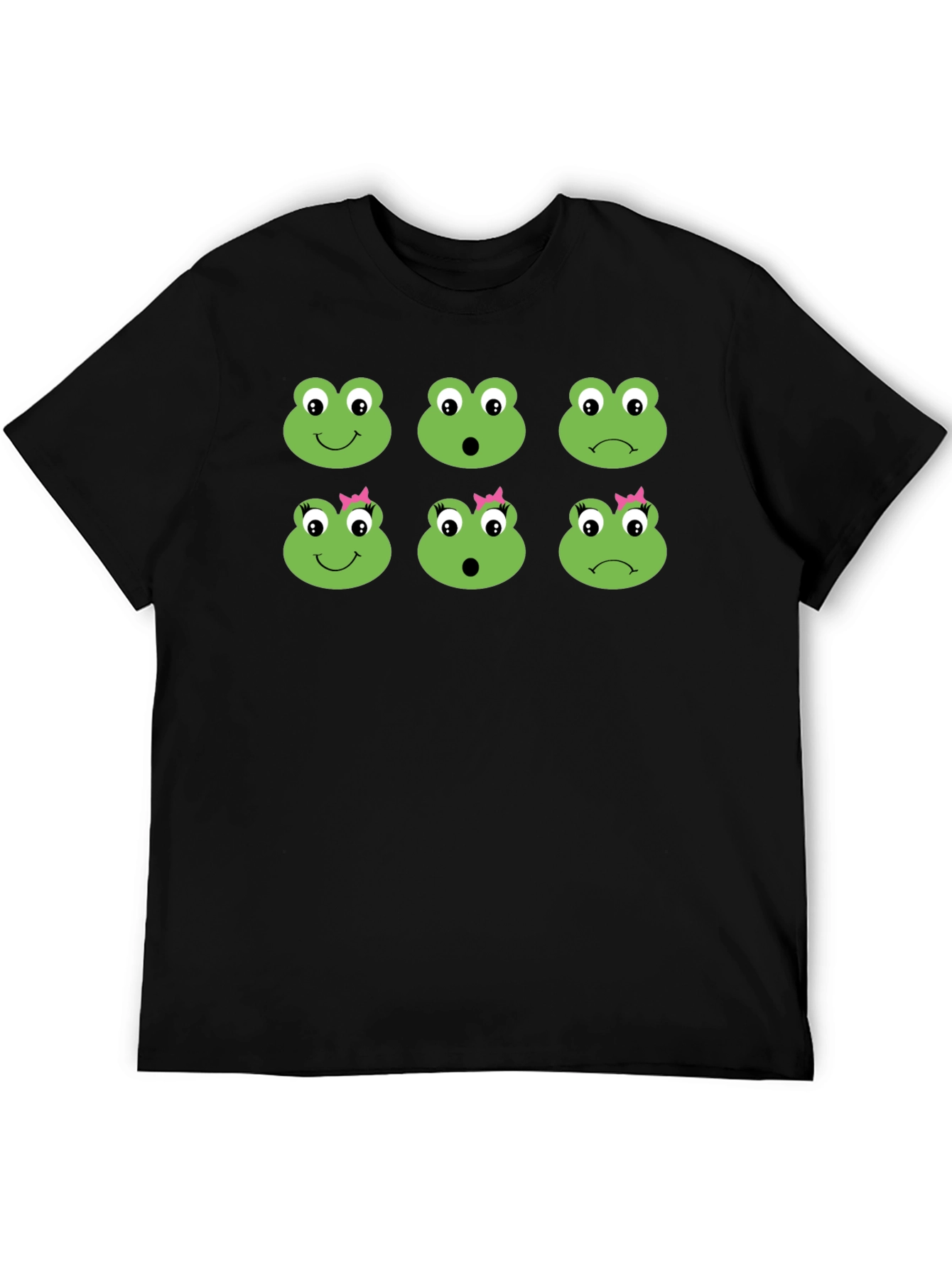 Frog Emotion Face T-Shirt - Unique Expression Tee