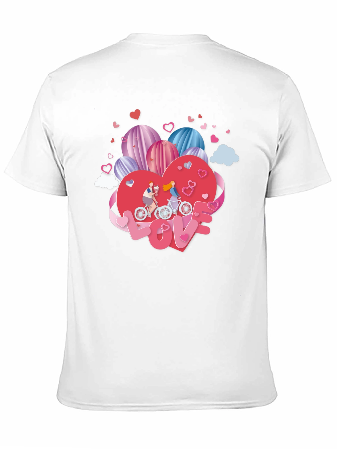 Romantic Valentines Day Couple Bike Ride T-Shirt