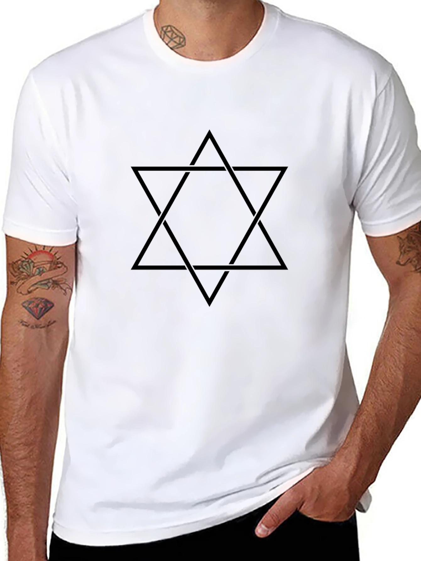 Star of David Graphic Tee - Classic Black T-Shirt