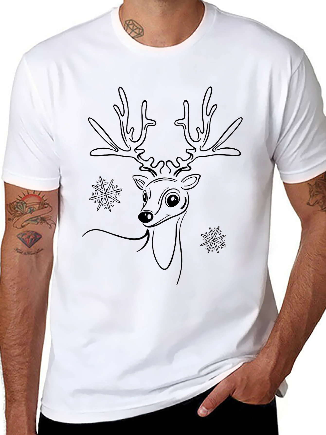 Holiday Deer Graphic T-Shirt