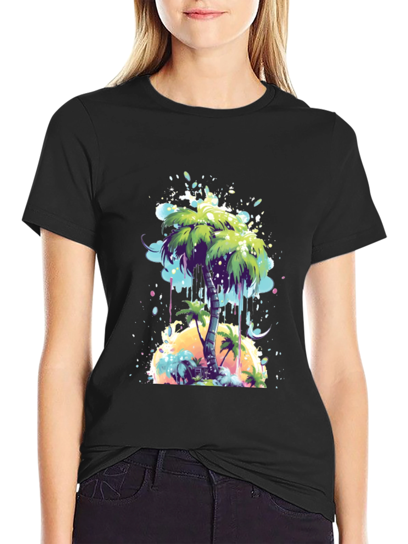 Tropical Palm Tree Graphic Tee