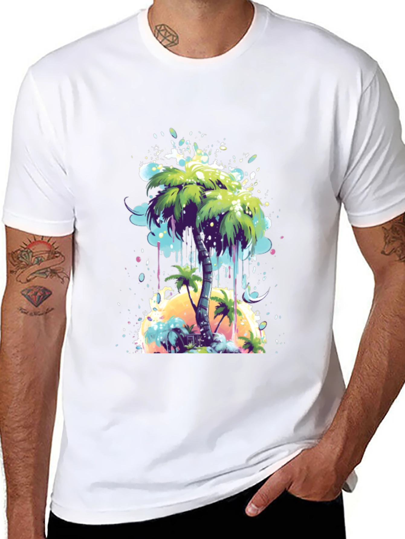 Tropical Palm Tree Graphic Tee