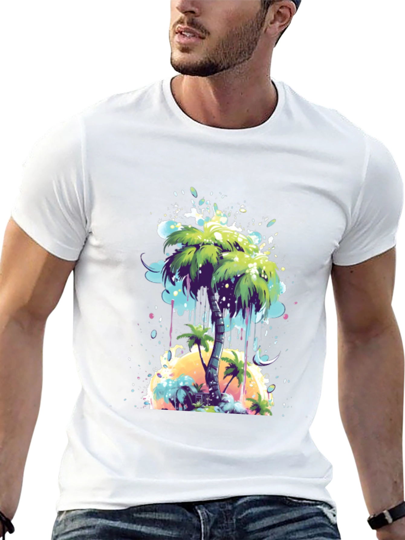 Tropical Palm Tree Graphic Tee