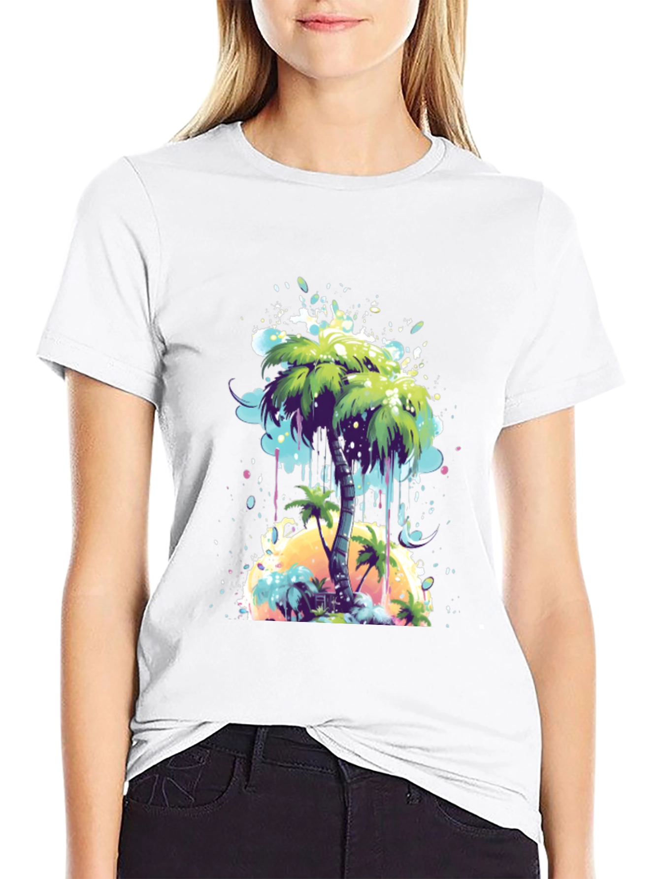 Tropical Palm Tree Graphic Tee