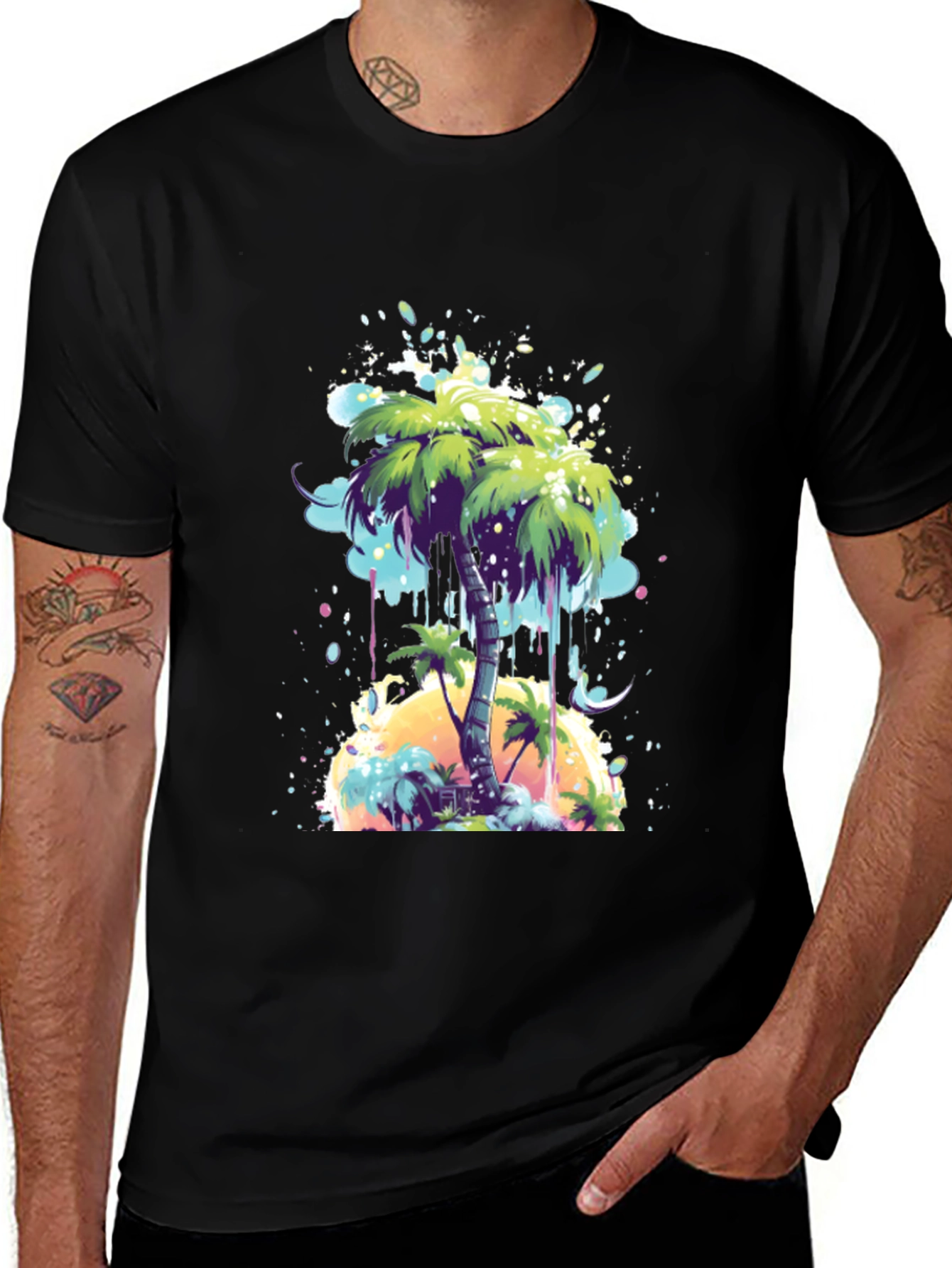 Tropical Palm Tree Graphic Tee
