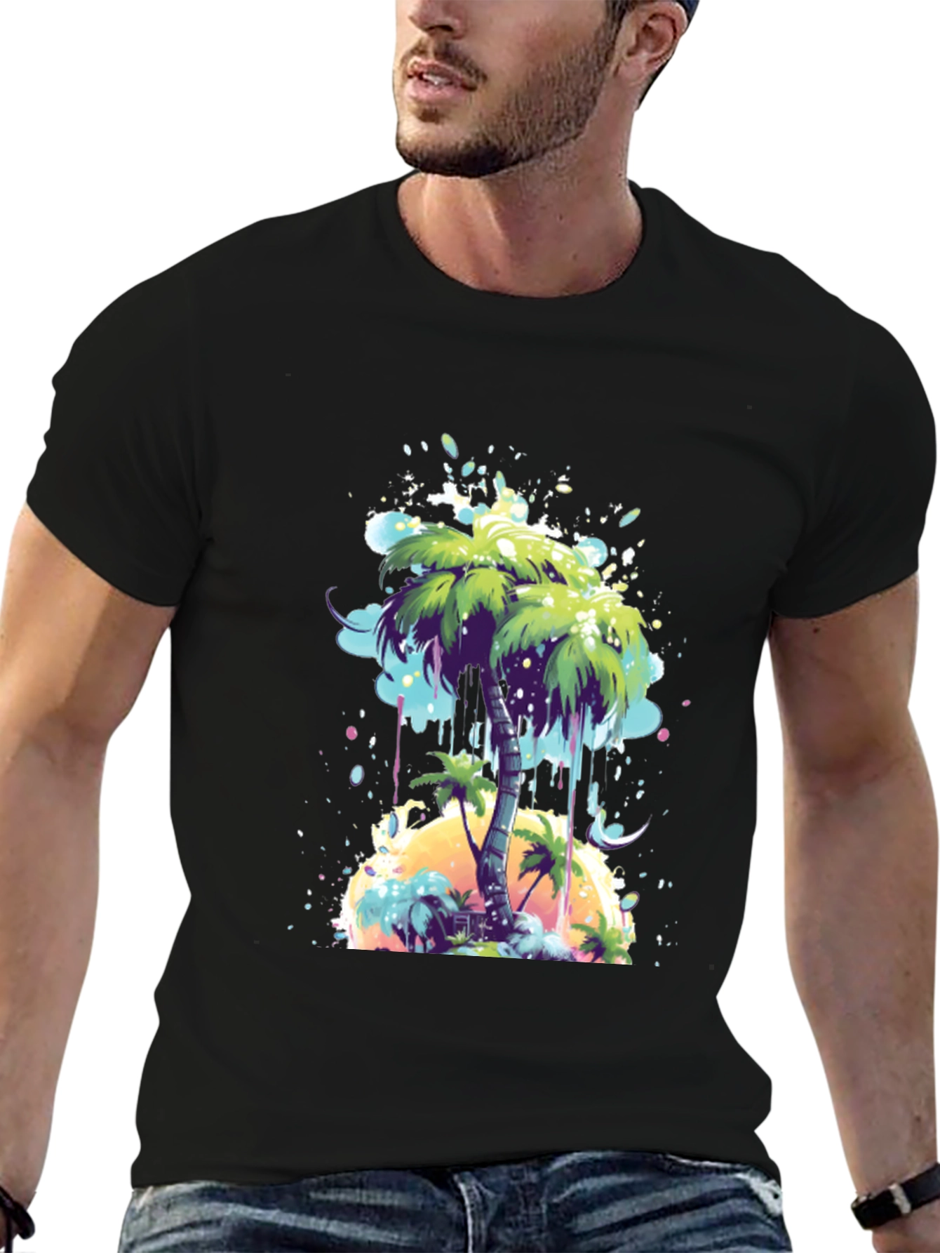 Tropical Palm Tree Graphic Tee