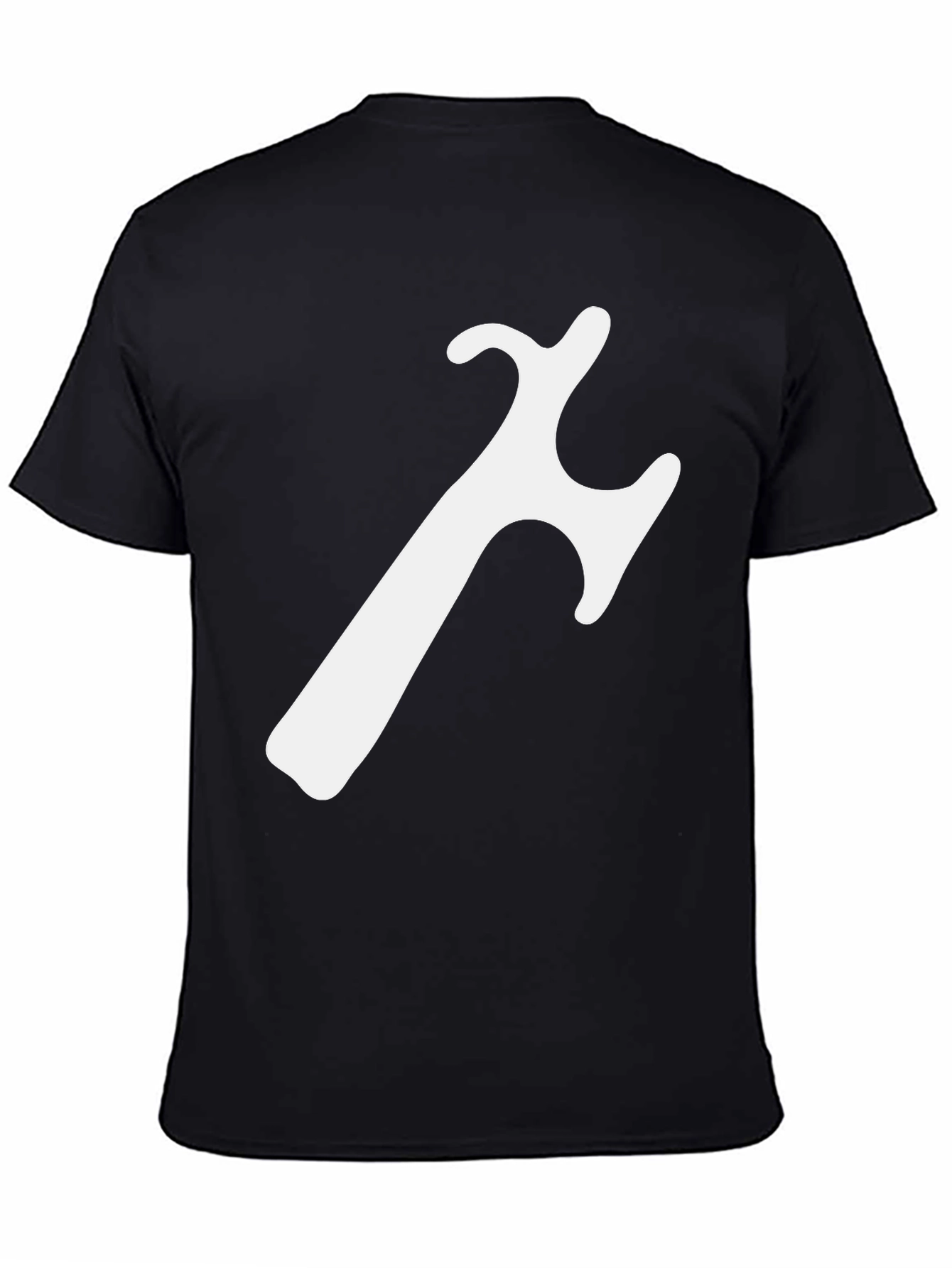 Modern Black T-Shirt with Abstract White Graphic