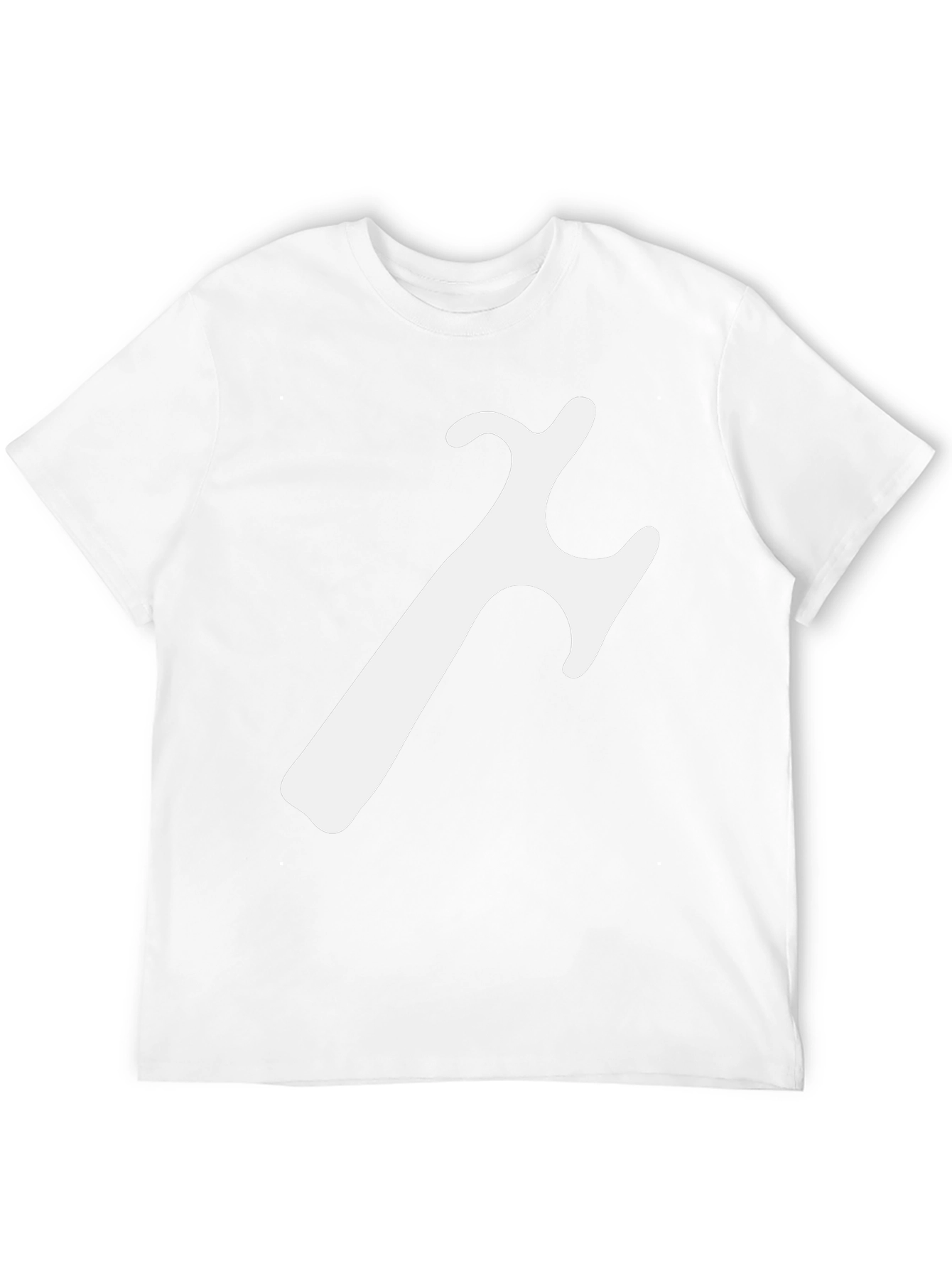 Modern Black T-Shirt with Abstract White Graphic