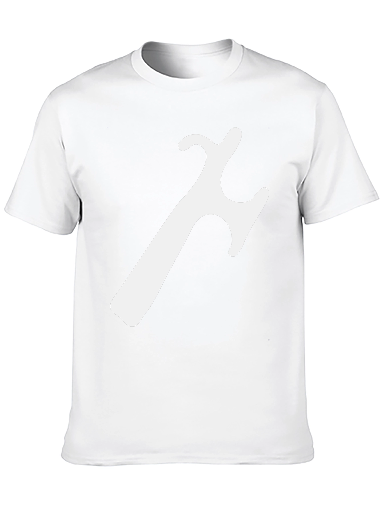 Modern Black T-Shirt with Abstract White Graphic