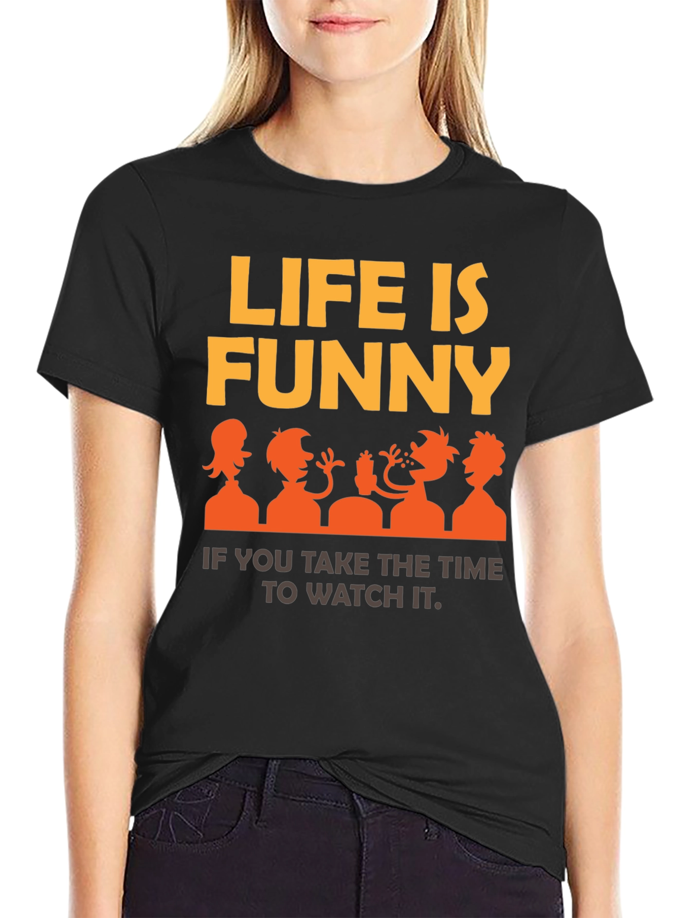 Funny Life Graphic Tee | Mens Black T-Shirt