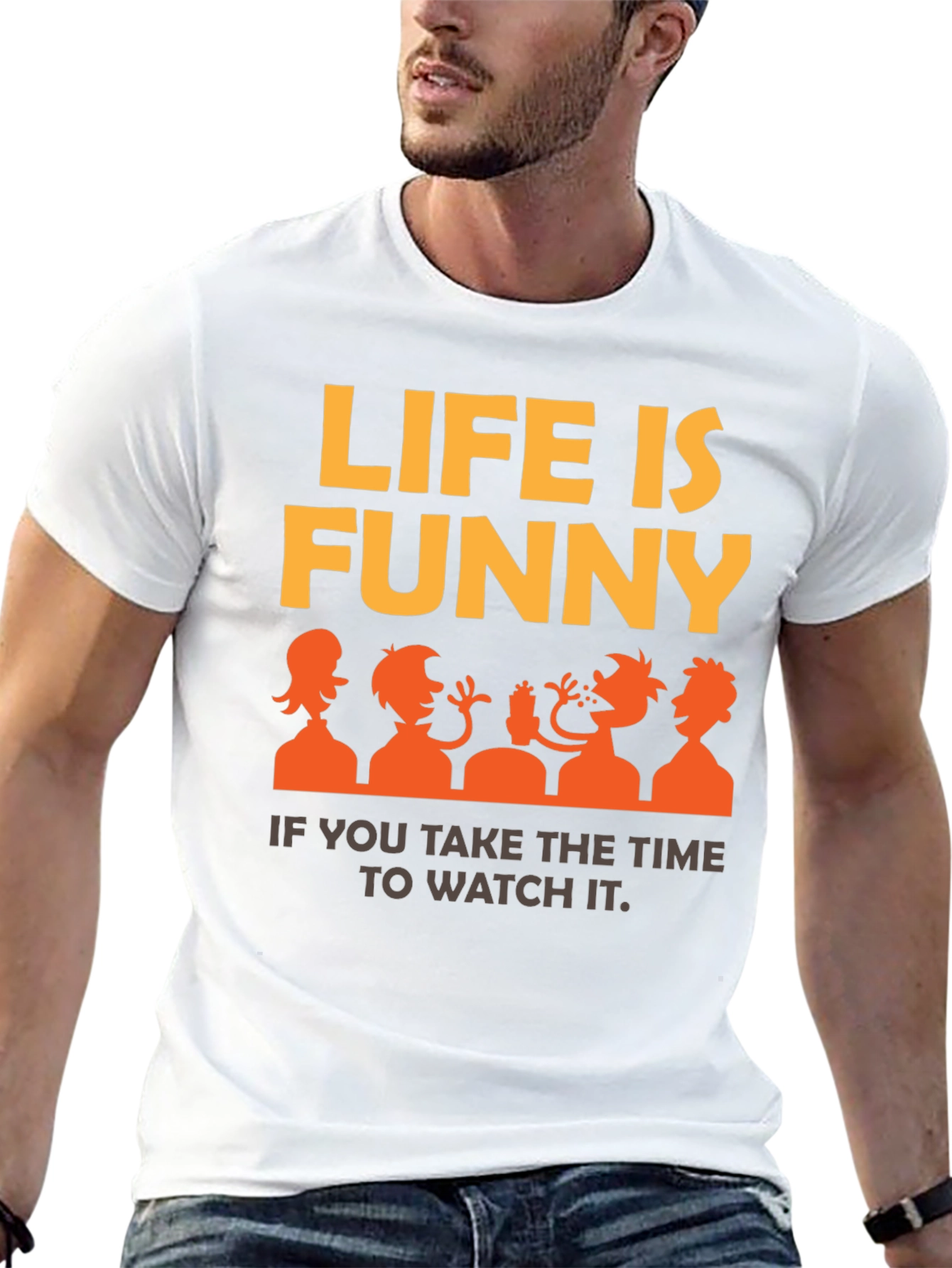 Funny Life Graphic Tee | Mens Black T-Shirt
