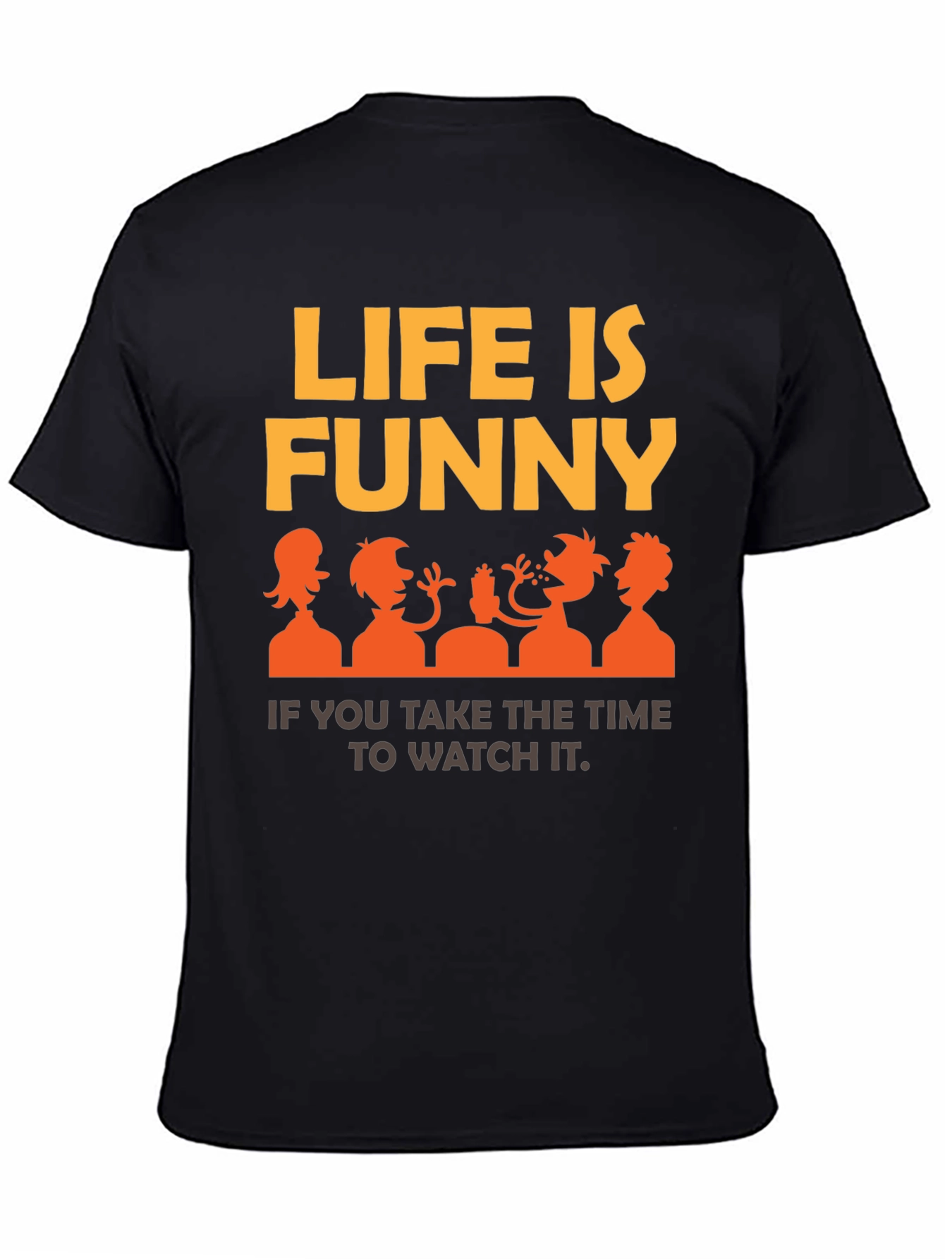 Funny Life Graphic Tee | Mens Black T-Shirt