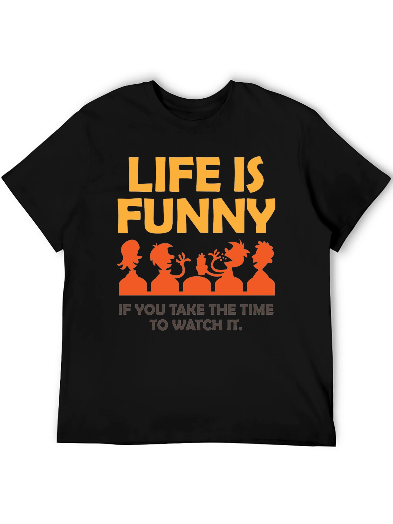 Funny Life Graphic Tee | Mens Black T-Shirt