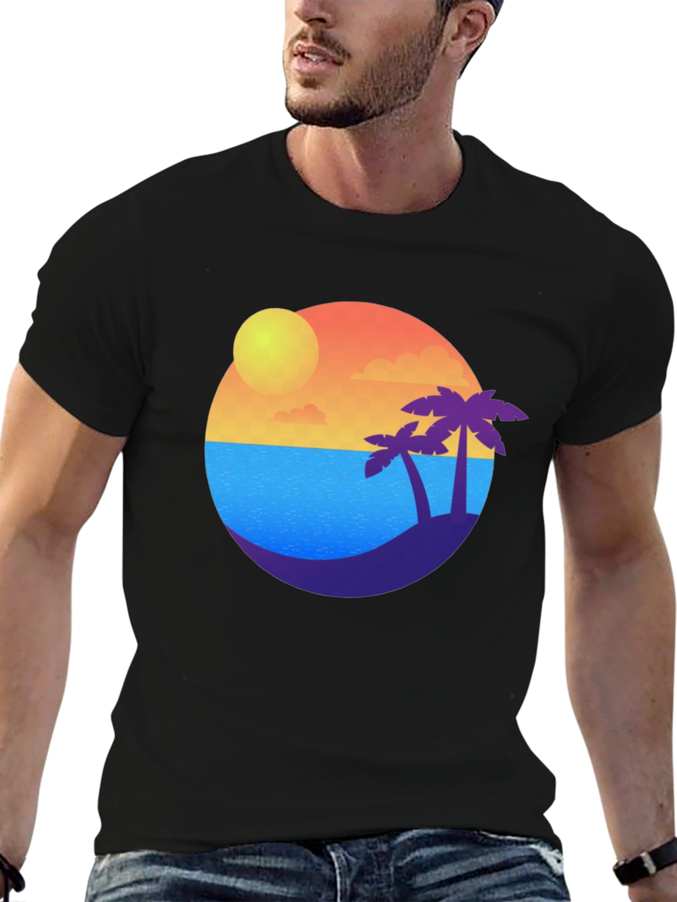Tropical Island Sunset T-Shirt
