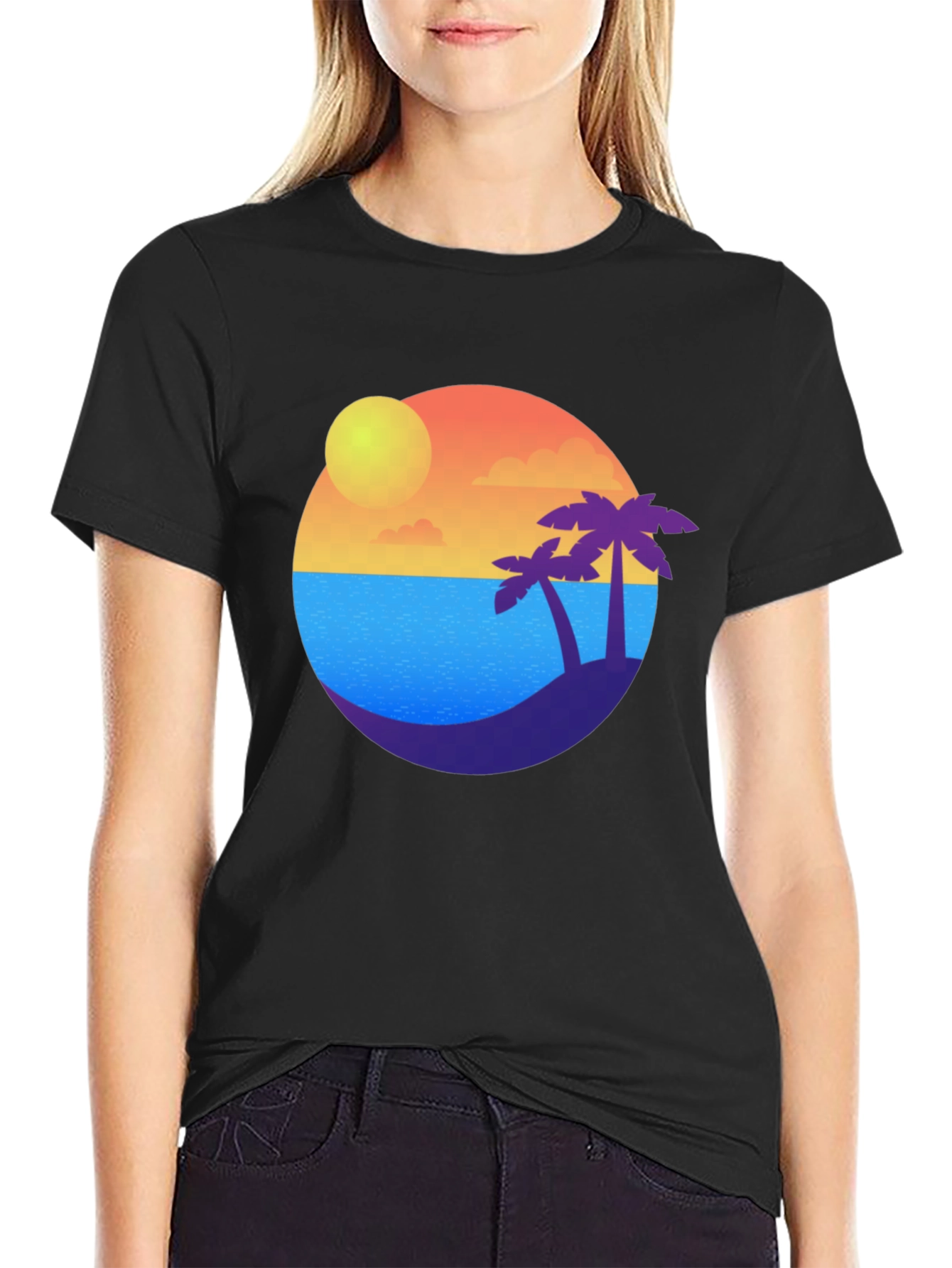 Tropical Island Sunset T-Shirt
