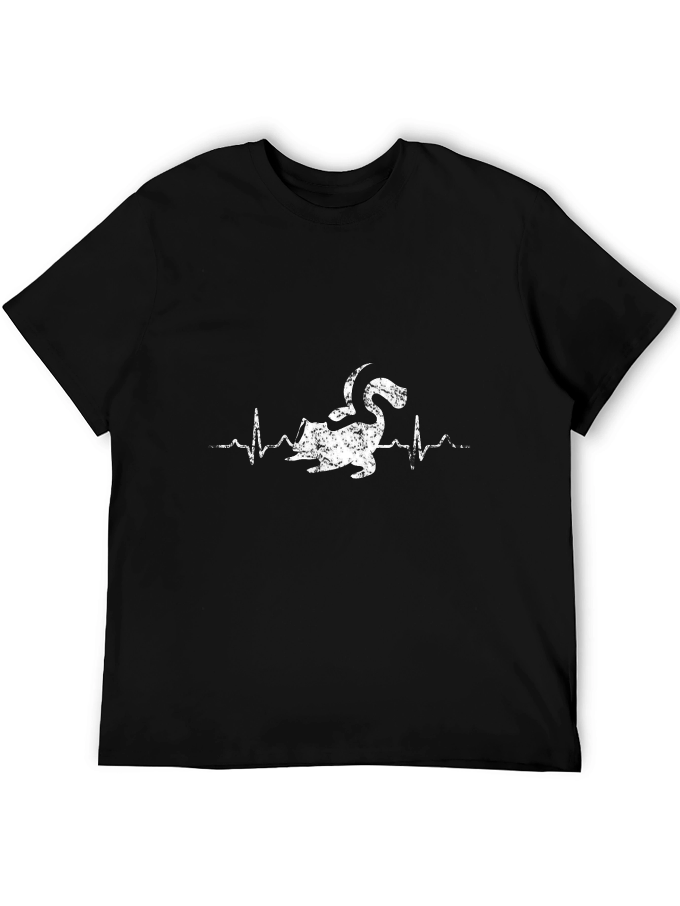 Funny Anteater Heartbeat T-Shirt - Black