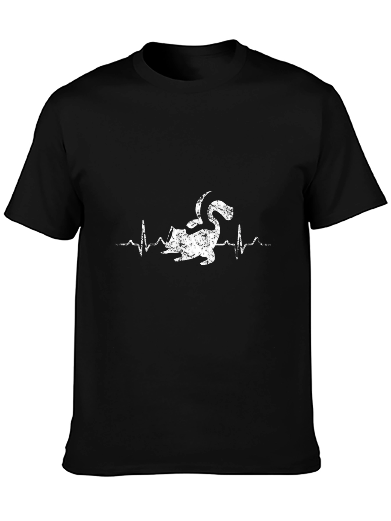Funny Anteater Heartbeat T-Shirt - Black