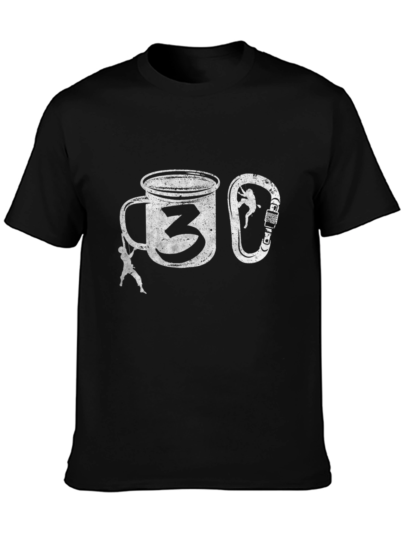 Climbing Coffee Mug T-Shirt -  Climber Graphic Tee