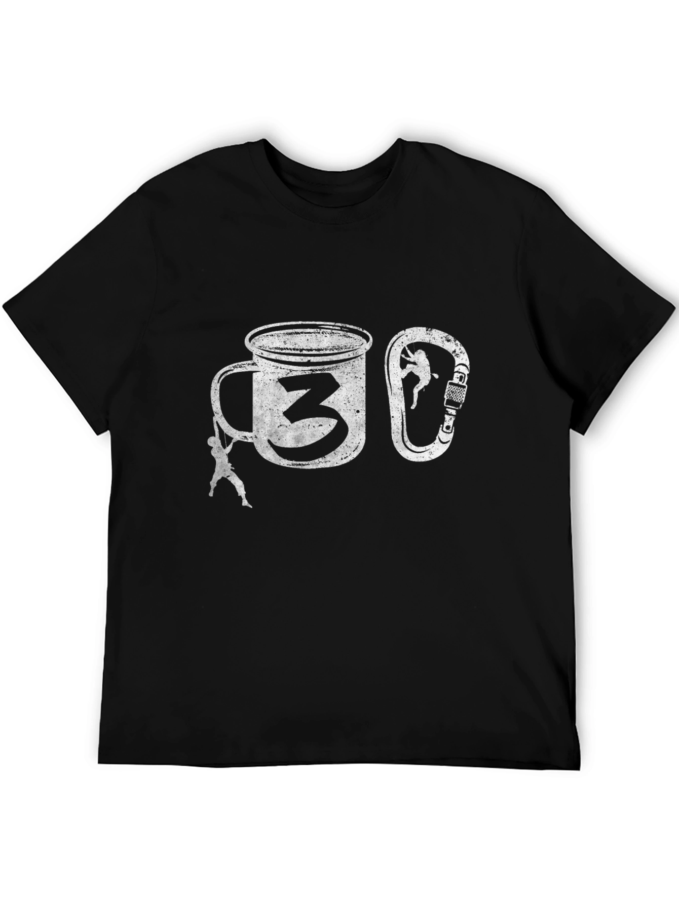 Climbing Coffee Mug T-Shirt -  Climber Graphic Tee