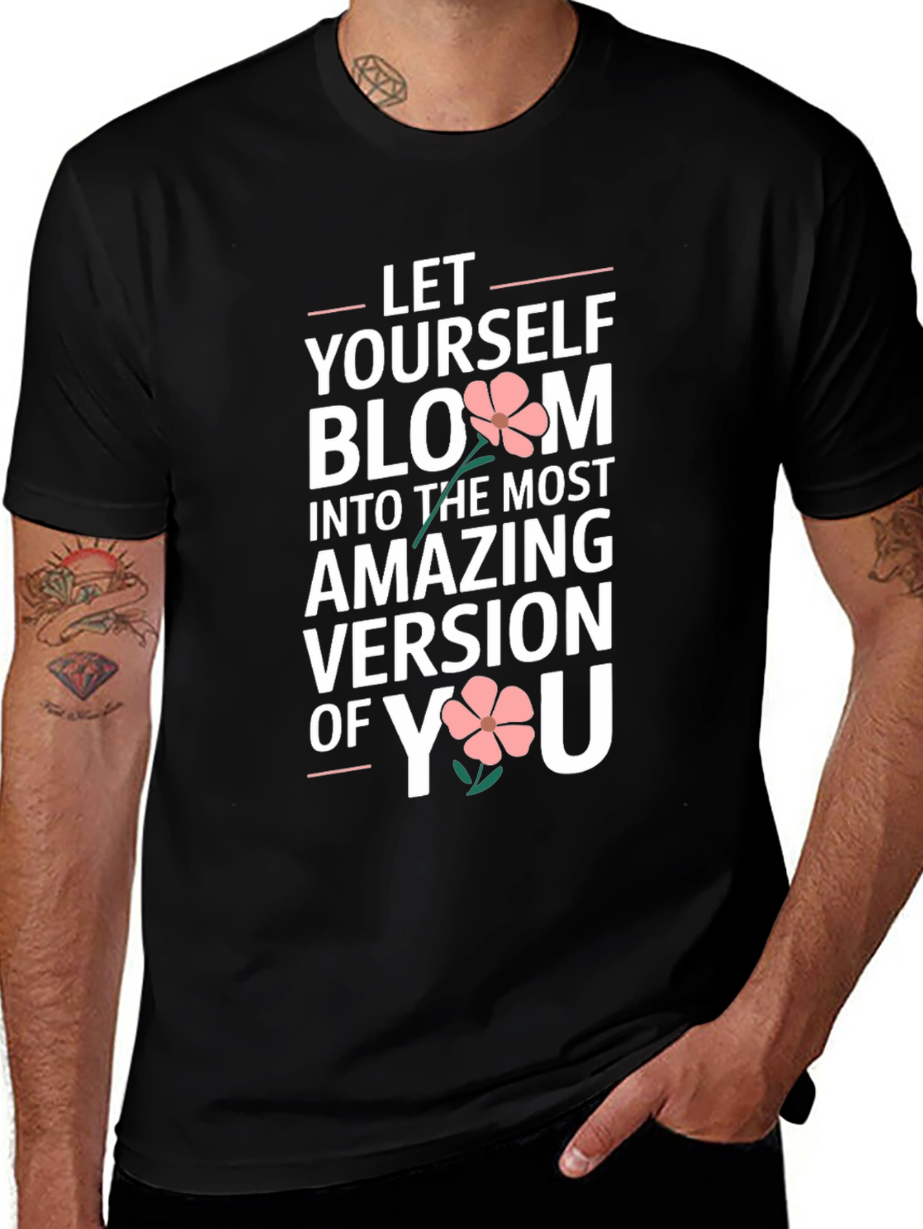 Bloom Yourself T-Shirt Black Unisex Fit