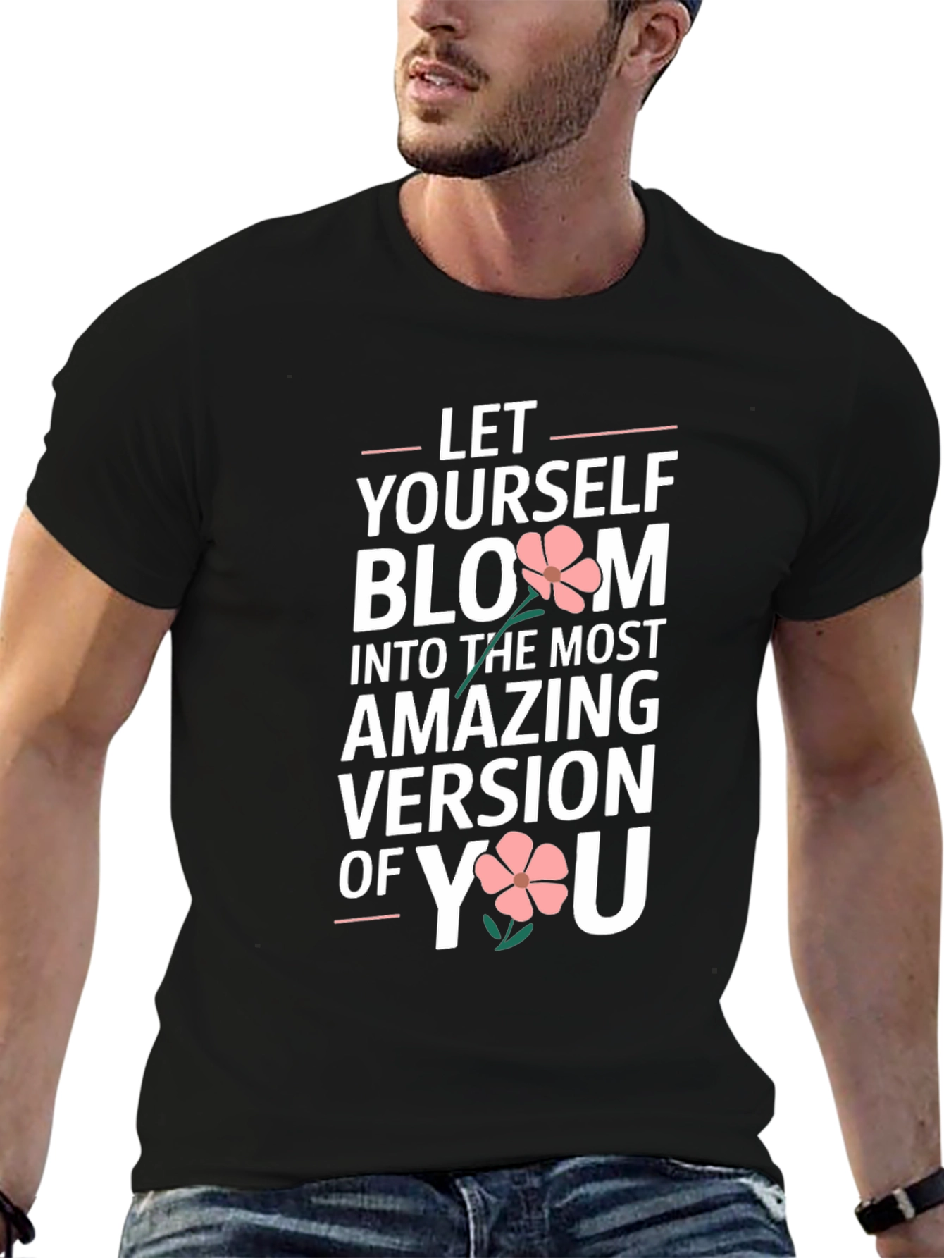 Bloom Yourself T-Shirt Black Unisex Fit