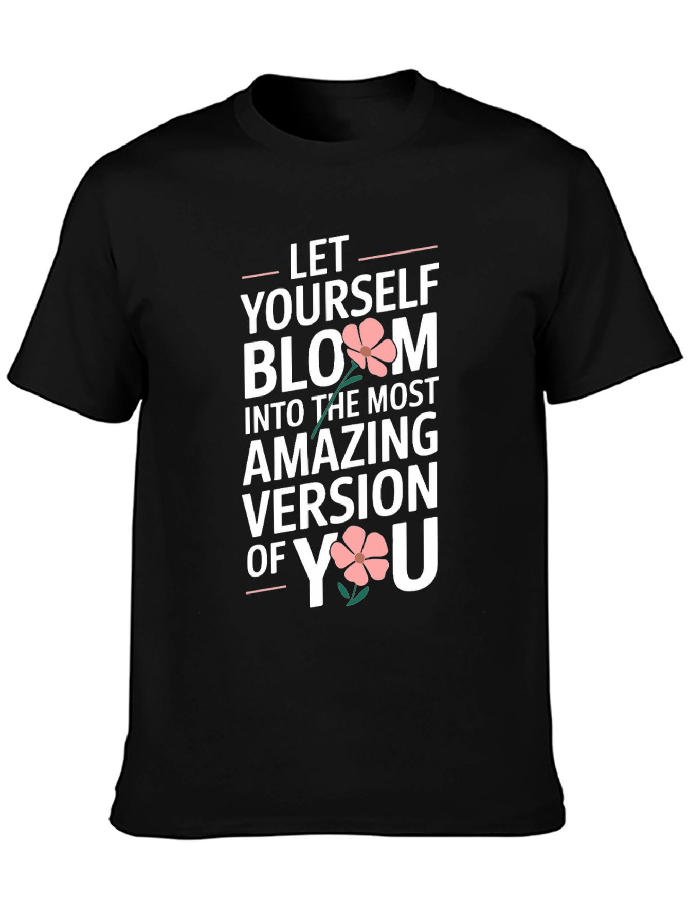 Bloom Yourself T-Shirt Black Unisex Fit